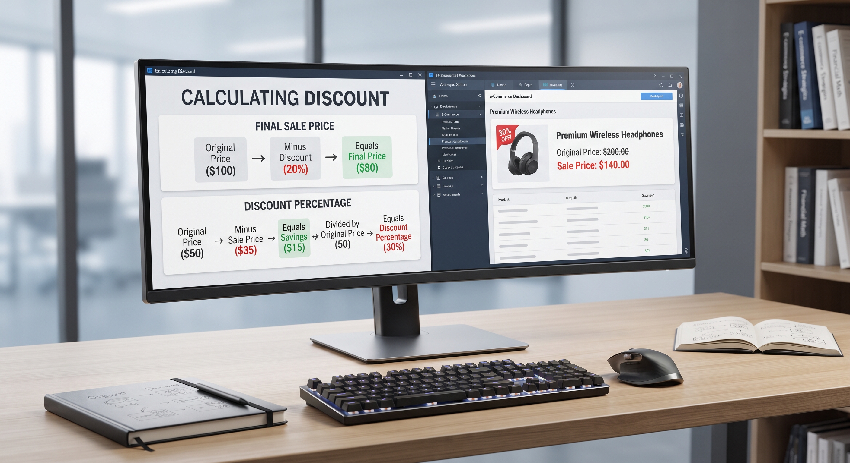 How to Calculate a Discount Percentage and Final Sale Price